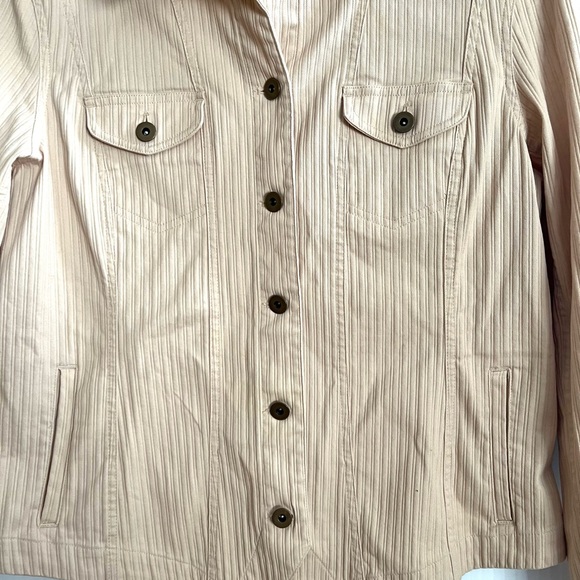 Coldwater Creek Jacket Blazer Women’s Size 10 Beige Button GUC - Picture 3 of 9